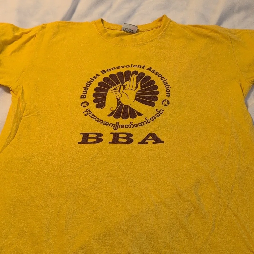 Yellow Buddhist Benevolent Association T-Shirt. Child Size XL or Women S Oregon - Picture 2 of 8